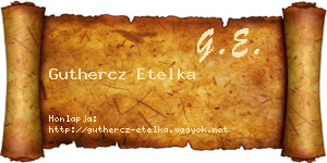 Guthercz Etelka névjegykártya